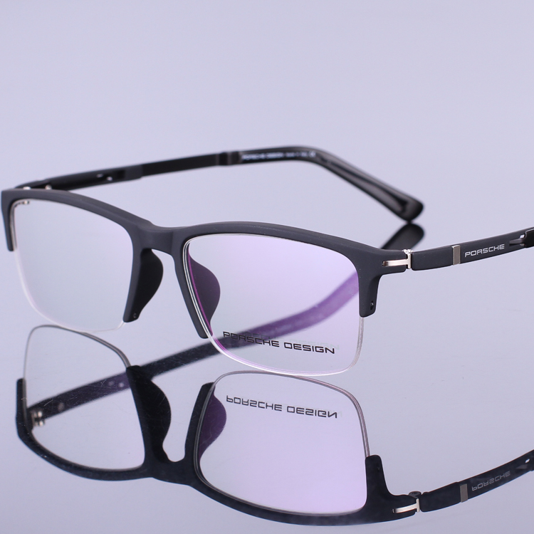 商务半框眼镜框男镜架潮牌板材加金属镜框配近视防辐射眼镜