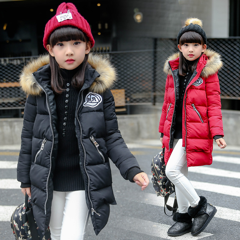 童装2016冬装新款女童棉衣中大童韩版儿童中长款棉袄棉服加厚外套