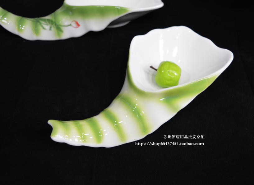异形创意陶瓷盘子彩色冷菜盘有柄装饰菜盘特色酒店餐具日式寿司盘
