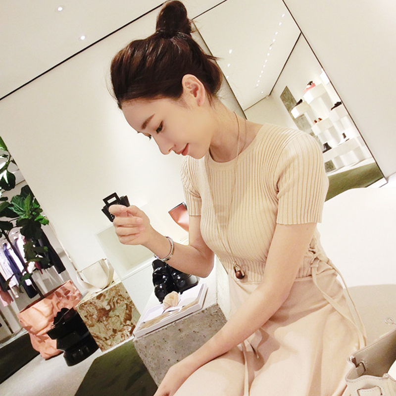 2016秋季新款女装韩版时尚显瘦高腰套头荷叶边纯色中长款连衣裙子
