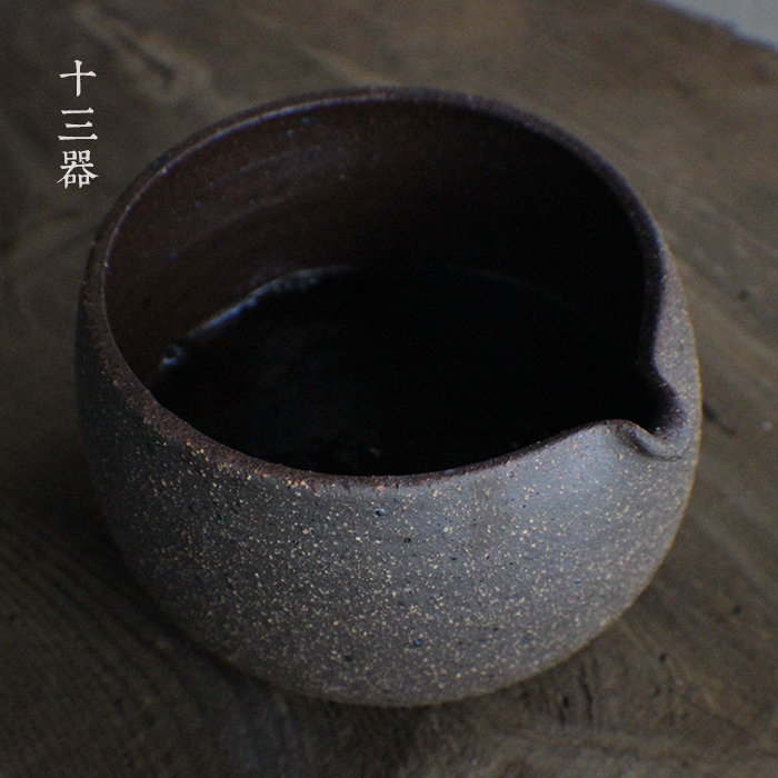 十三器 日式陶瓷煮茶碗 茶洗盂建水渣斗 纯手工粗陶茶碗水洗泡具