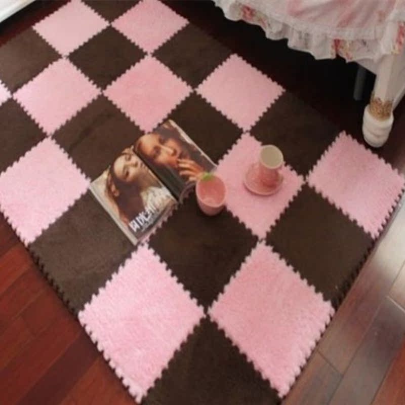 拼接绒垫地毯拼图EVA泡沫垫卧室满铺客厅地板垫子毛绒面地毯包邮