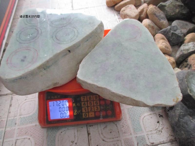 中缅翡翠 原石赌石 手镯料 名料 手镯春带彩17.2公斤物超所值种老