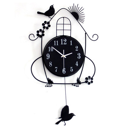 钟表挂钟 客厅钟现代欧式创意挂钟艺术摆钟 简约时尚个性静音时钟