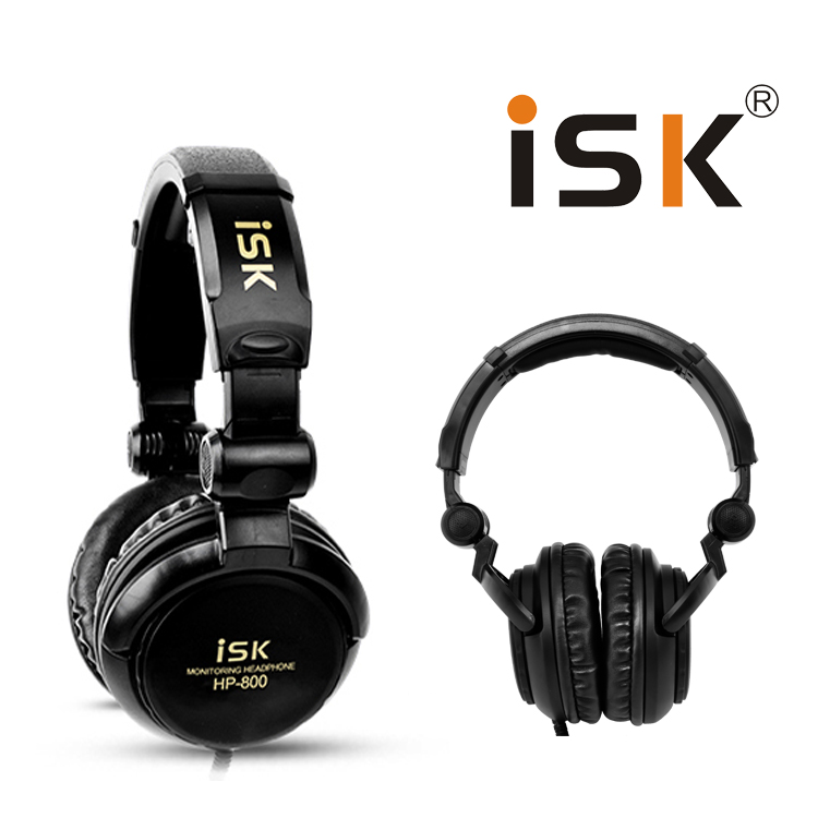 ISK HP-800电脑K歌yy主播录音棚专用重低音DJ专业监听耳机头戴式