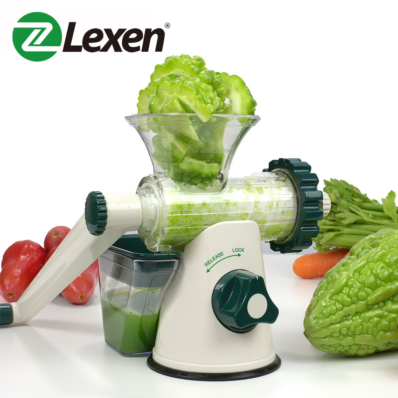 lexen手动榨汁机简配版 家用手摇婴儿果汁机低速榨汁小麦草原汁器