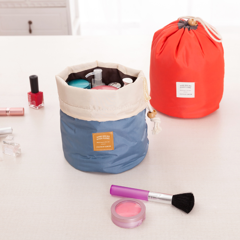 韩国圆筒式束口分层防水旅行包洗漱袋化妆包化妆品收纳包整理袋