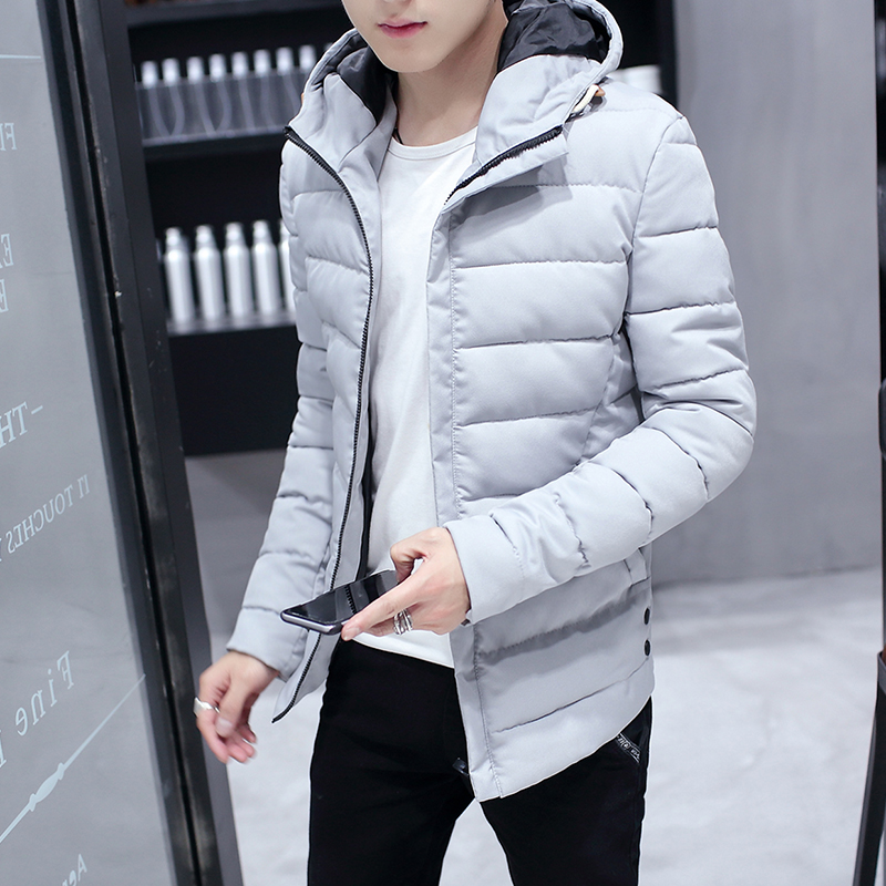 男士冬季棉服2016新款外套青少年短款棉衣韩版学生纯色带帽加厚潮