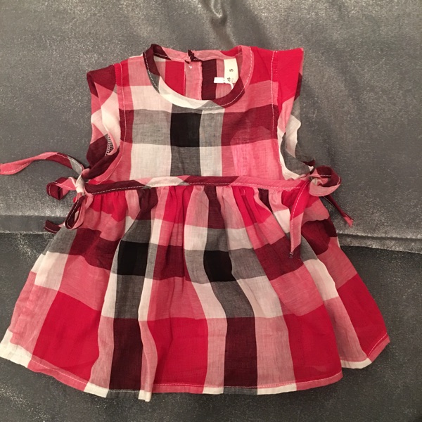 2017夏季新款童装女童红色格子薄款连衣裙儿童宝宝婴幼儿无袖裙子
