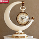 新款创意个性钟表座钟欧式复古台钟客厅装饰摆件时钟简约坐钟桌钟