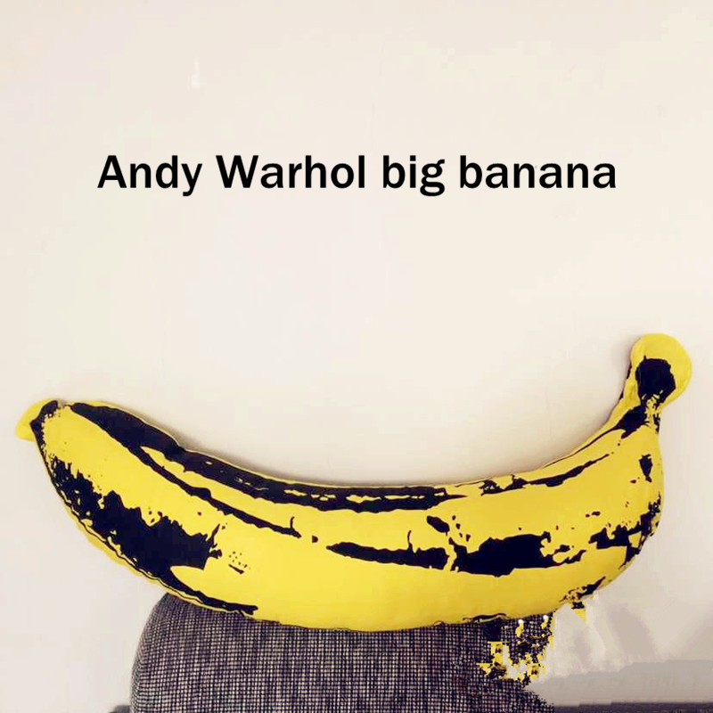 正品特价 Andy Warhol big banana 香蕉插画抱枕靠垫限时包邮噢~