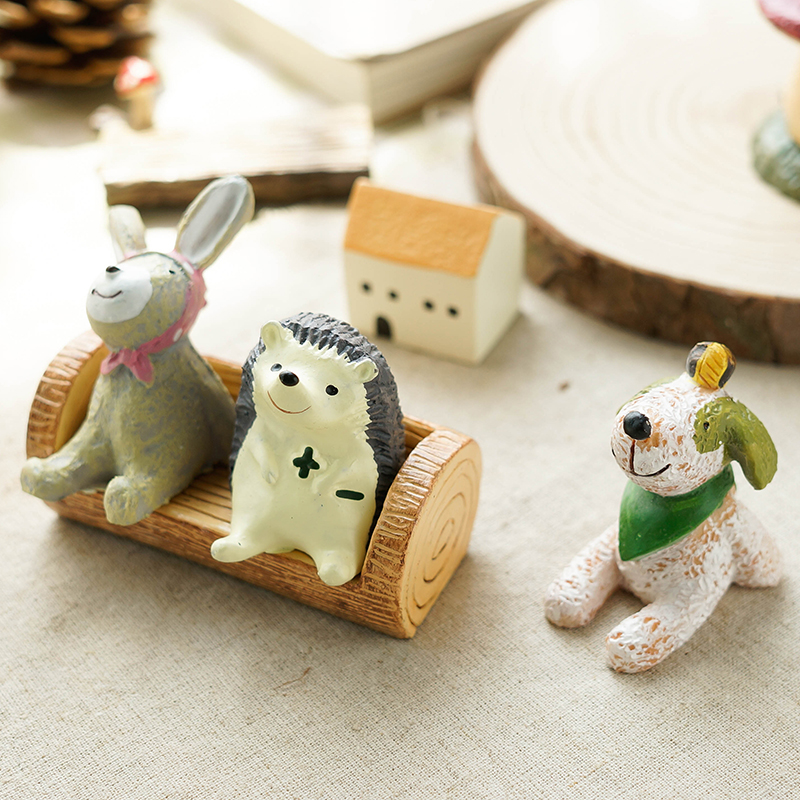 造生活迷你创意zakka摆件 办公室桌面可爱小动物装饰品 结婚礼物