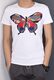 vivi蝴蝶刺绣短袖T恤圆领修身型夏季新款欧美时尚潮牌男士t恤半袖