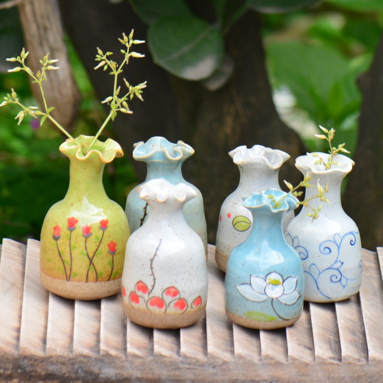 陶瓷创意摆件 时尚迷你小花瓶花器水培花插 家居装饰品