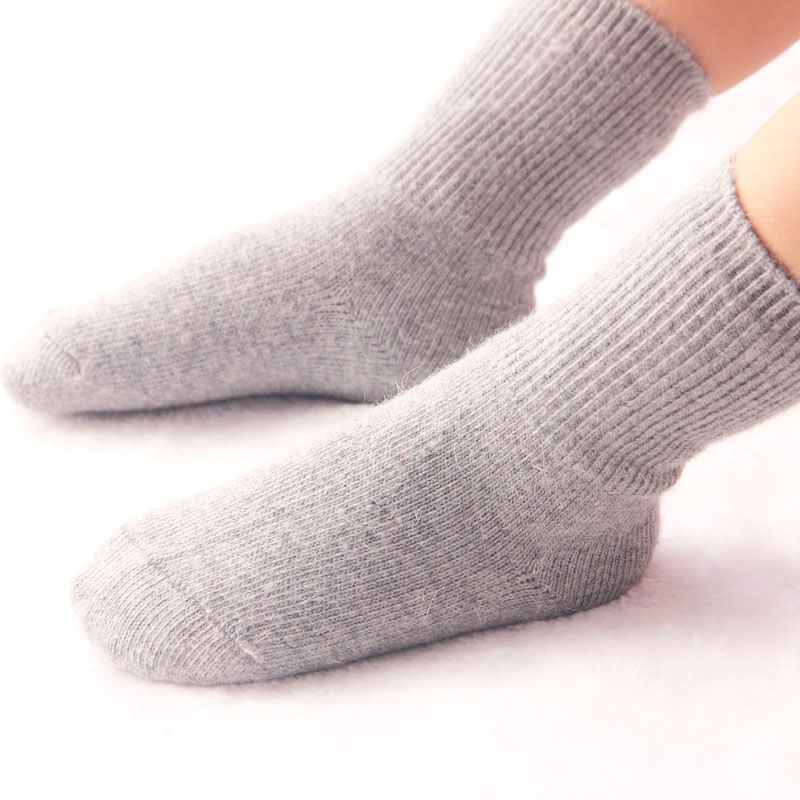 冬季保暖羊毛袜 纯棉加厚宝宝袜子 1-3-5岁高筒松口新生婴儿袜