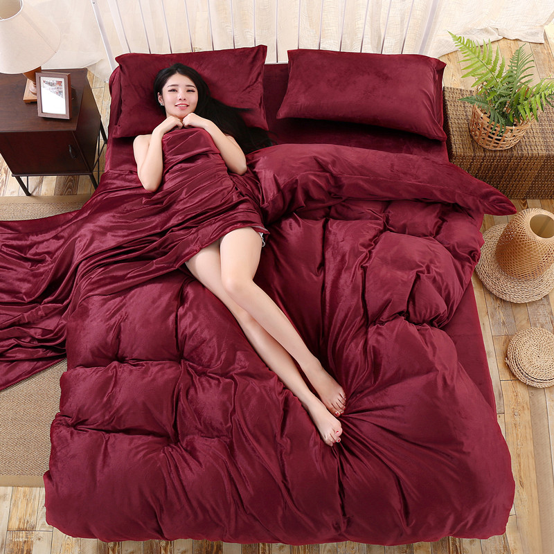 加厚保暖珊瑚绒1.8m纯色法莱绒水晶天鹅绒被套床单床上法兰绒特价