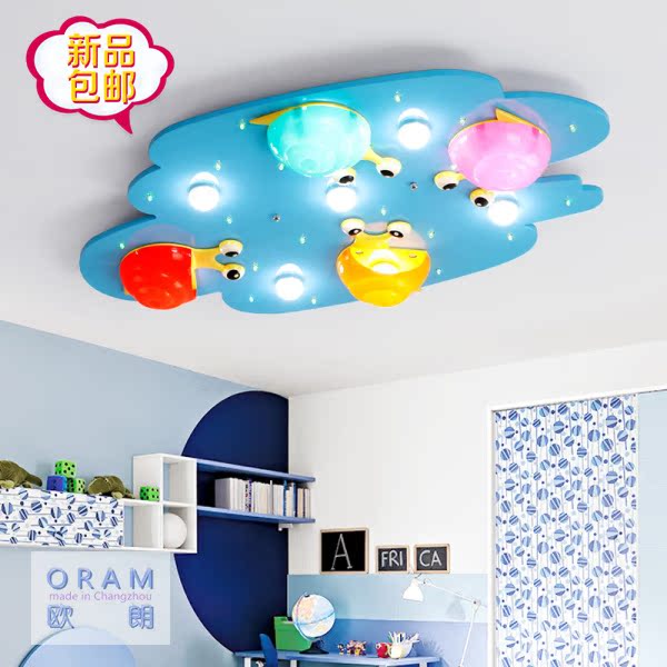 现代LED男孩主卧室卡通飞机吸顶灯具 创意田园儿童房间小孩房灯饰