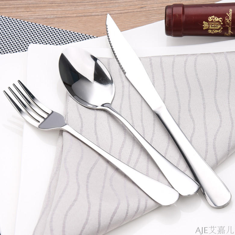 精品韩式不锈钢304西餐刀叉勺三件套刀具勺子