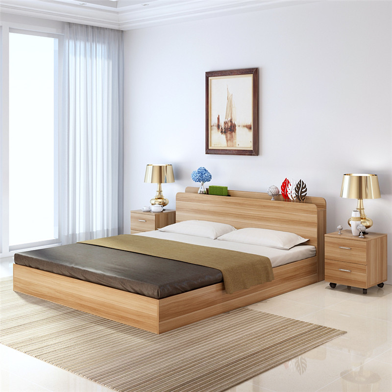 新款床 现代简约板式床单人床榻榻米床成人双人床1.8米1.5米1.2米