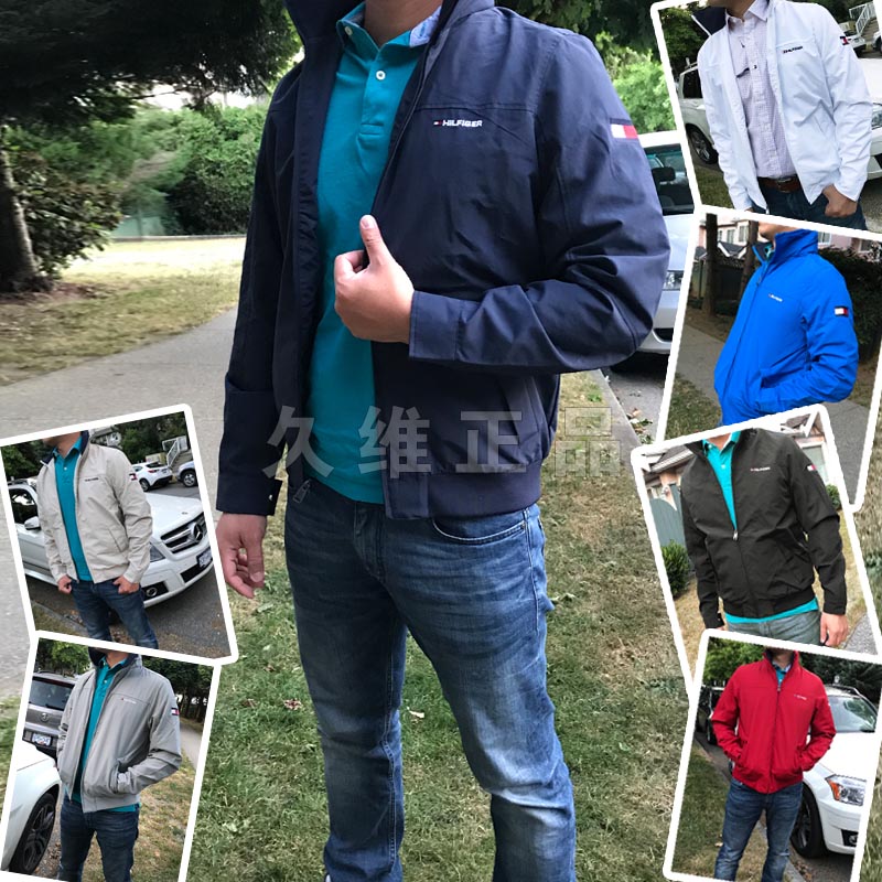 海外正品Tommy Hilfiger男装时尚防风防水连帽夹克外套特价！
