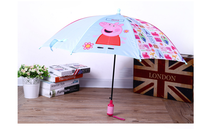 批发新款佩佩猪卡通定制儿童雨伞 创意直杆自动雨伞童伞 举报