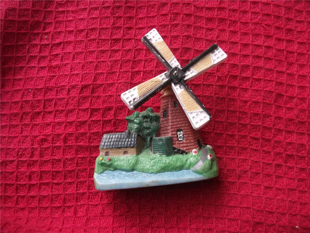 世界旅游纪念冰箱贴 荷兰 象征风车 小房子的风车可转动各种颜色