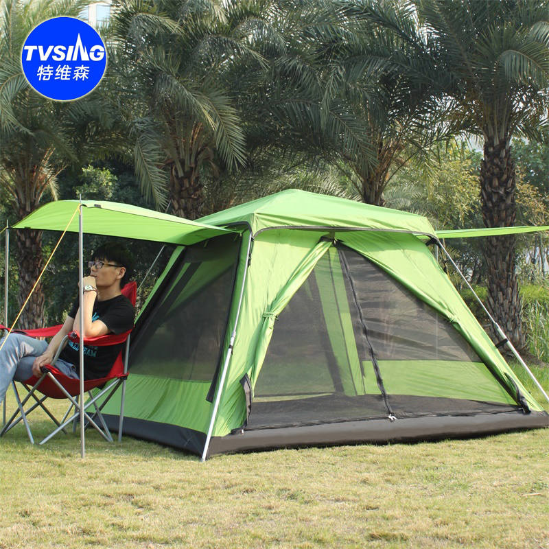 帐篷户外3-4人家庭四季帐全自动速开套装野营旅游野外帐篷防雨