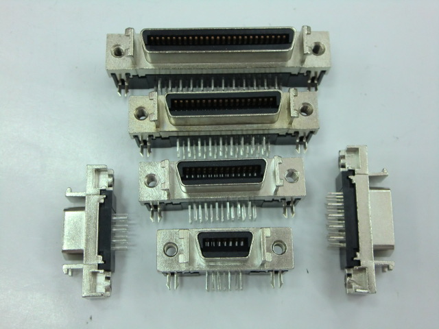 3M代替品 SCSI 连接器 弯脚 槽式 母头CN型 14P 20P 26P 36P 50P