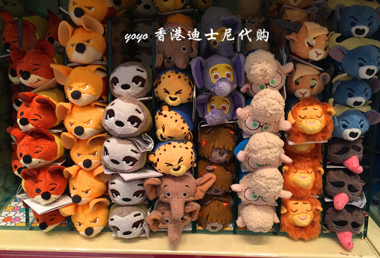 香港迪士尼代购 Q版疯狂动物城全人物 手掌毛公仔玩偶 毛公仔摆件