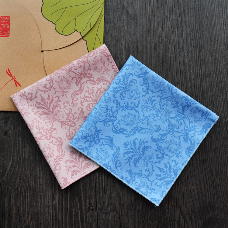 3条包邮 女士印花日式和风手绢手帕礼盒装 可定制绣名字印LOGO