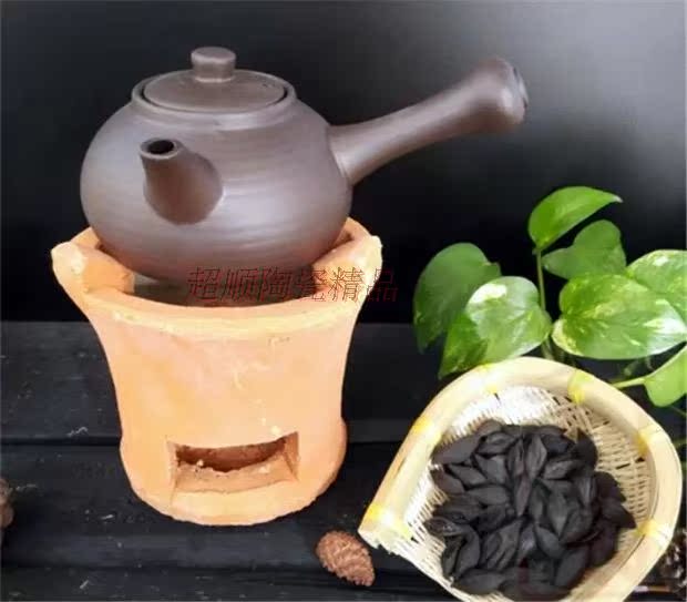 紫砂煮水壶侧把陶壶提梁壶烧水陶壶陶瓷茶壶炭炉用煮水壶