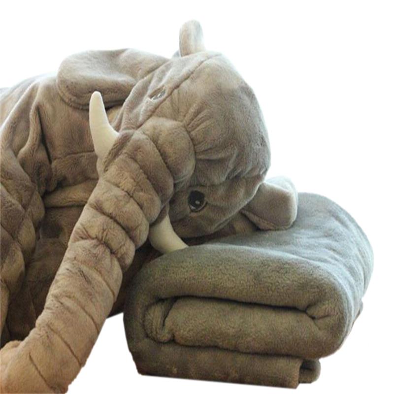 卡通可爱大象抱枕被子两用汽车毯子空调午睡抱枕毯车载靠垫办公室