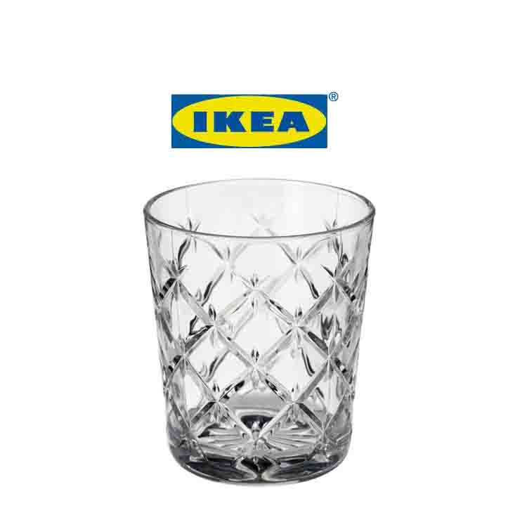 IKEA宜家代购FLIMRA 弗利马 杯子 水杯钢化玻璃水杯 带图形28厘升