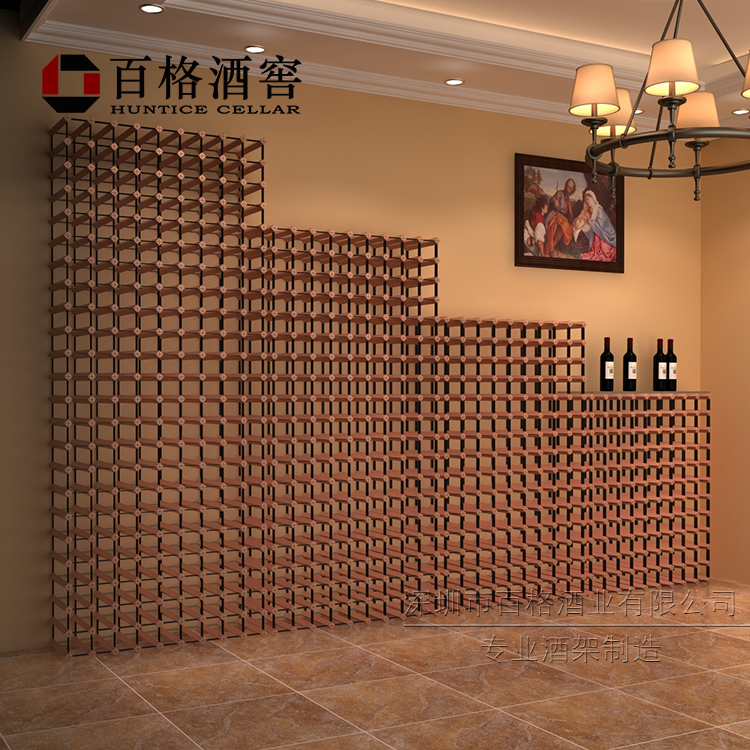 包邮欧式红酒储藏架组合实木木质红酒架酒窖葡萄酒架榉木酒柜定制
