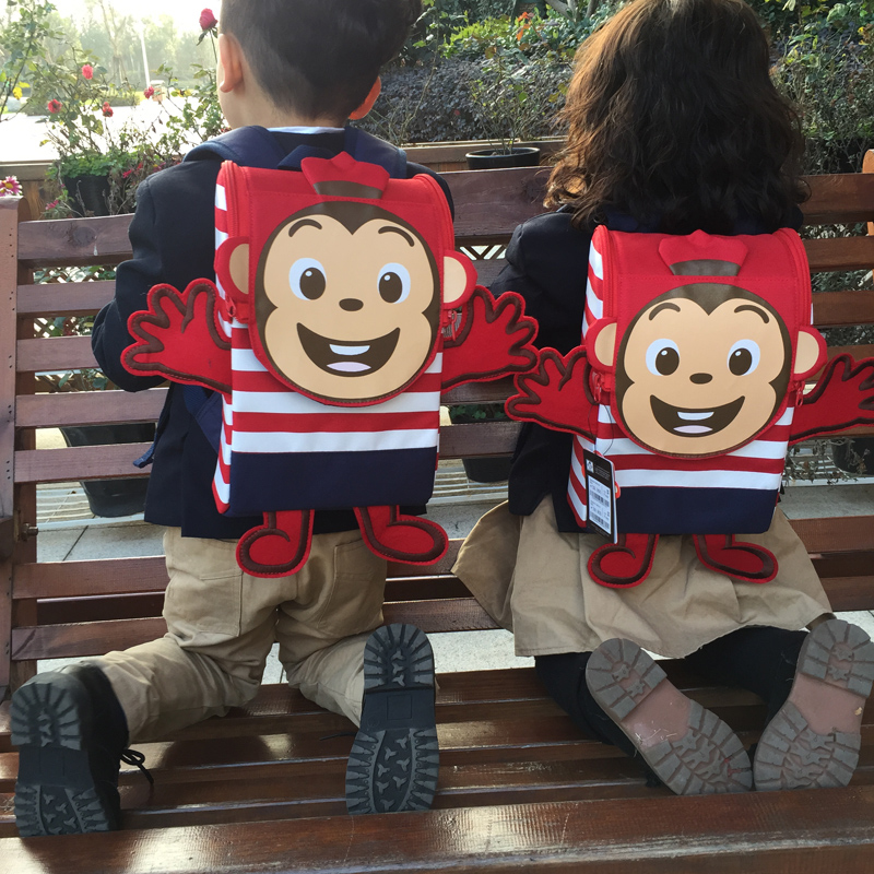 幼儿园书包宝宝儿童男女双肩减负书包 可爱猴子小背包1234岁韩版