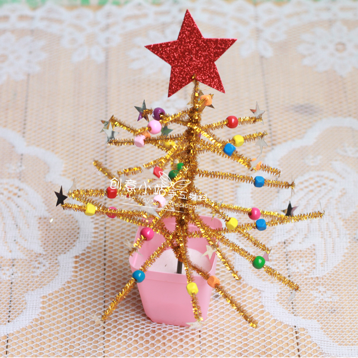 幼儿手工材料diy儿童手工制作串珠美劳材料包圣诞树发财树许愿树