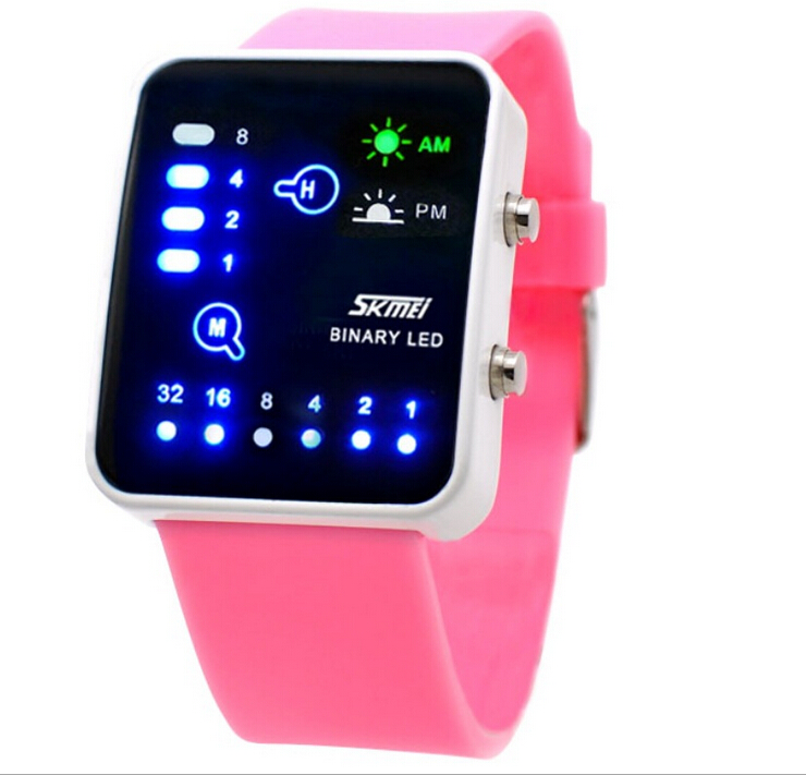 新款LED电子手表时尚防水情侣果冻手表