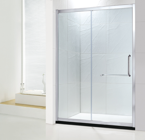 定制简易淋浴房浴室隔断门卫生间玻璃移门沐浴屏风一字型冲凉房