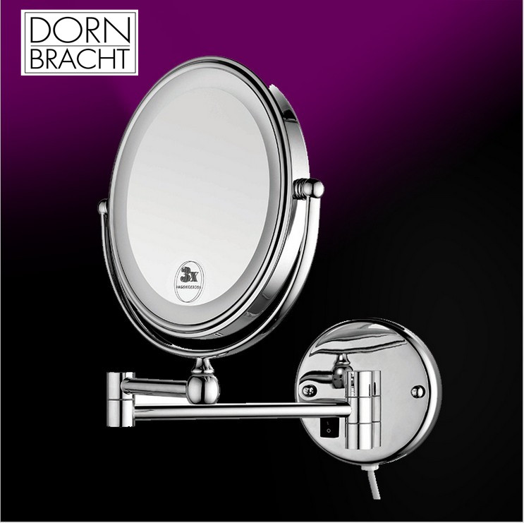 德国当代正品双面美容镜 浴室壁挂折叠化妆镜旋转铜镜专柜新品