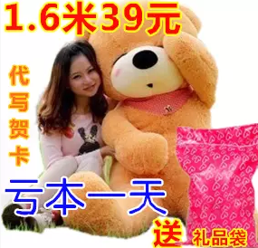 布娃娃可爱超大号毛绒玩具泰迪熊1.6米抱抱熊大熊1.8米熊猫 公仔