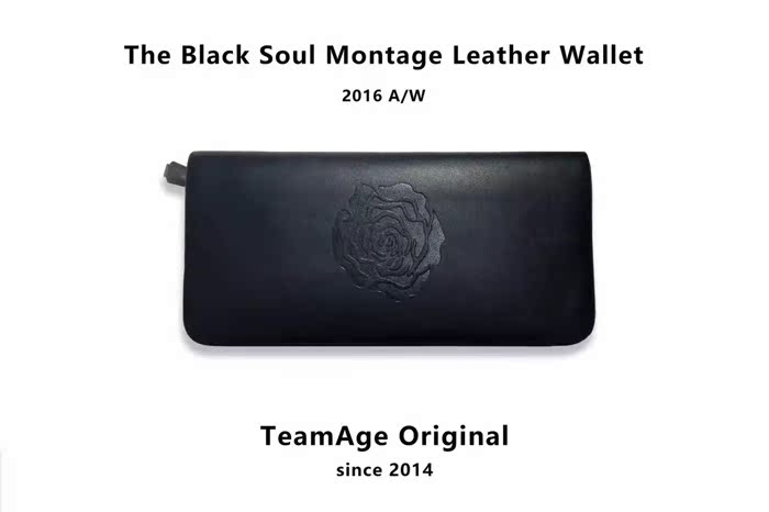 TeamAge The Black Soul Montage 长款手包牛皮钱包 男女式钱夹