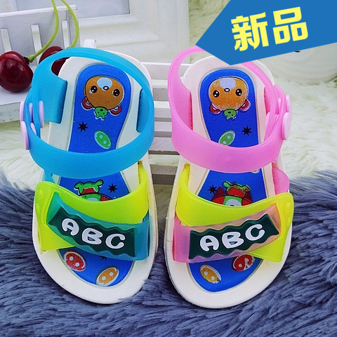 夏季高级塑胶男童婴儿新款儿童凉鞋小童凉鞋塑料防滑软底凉鞋潮